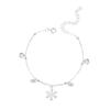 Bracelet Flocon de Neige en Argent Sterling S925 Style Coréen pour Femmes - Fille Mori Frais Cadeau de Noël