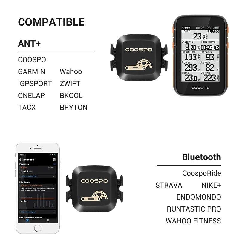 BK467 Kadenz- und Geschwindigkeitssensor Dual-Mode RPM-Monitor mit Bluetooth 4.0 und ANT für Wahoo und Garmin Fahrradcomputer