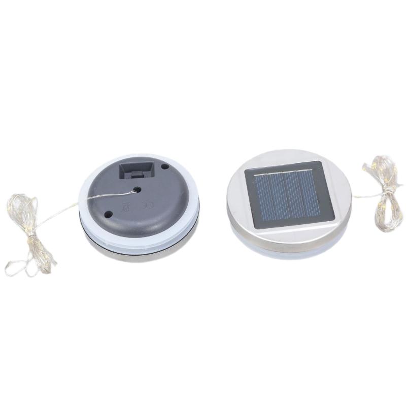 2Pieces Solar Light Replacement Head LED Illuminations Automatic Charging Function for Outdoor Garden Decorative Light