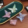 Pearlescent Butterfly Hair Claw For Women Korean Style Acetic Acid Gripper Elegant Sweety Colorful Shark Hair Gripper 1pc