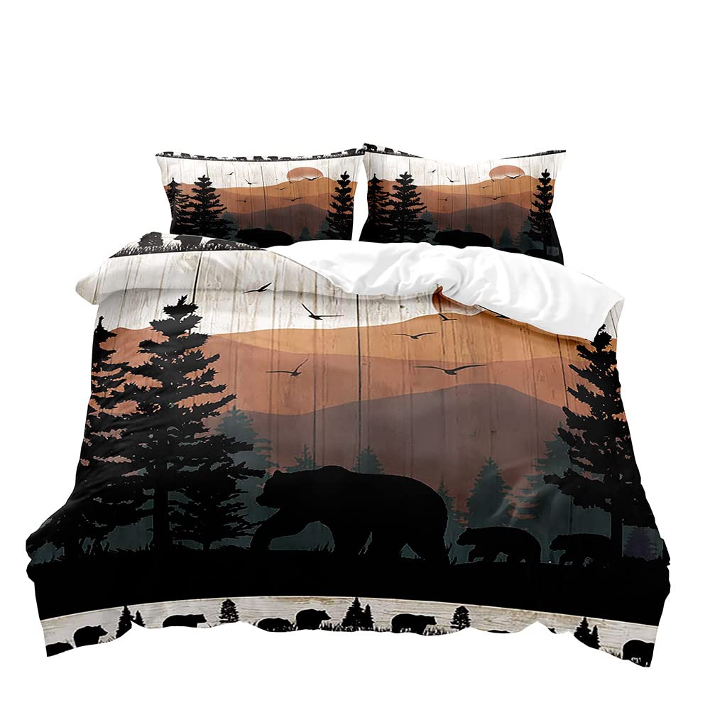 

Комплект пододеяльника Flaming Mountain для детей и подростков, комплект постельного белья с простым натуральным дизайном, огонь, яркий, 3 предмета, полный размер US Queen(228x228cm)