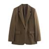 Fashion Style 2024 Fall and Winter New Women's Basic Lapel Long Sleeves Casual Suit Jacket 1255887