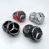 AABGU1 Black Red Raised New 4pcs 75mm For Mercedes Benz AMG A0004000900 Car Styling Wheel Center Cap Hub Covers Badge Car Accessories