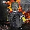 Halloween decoration walking doll, voice-activated luminous bar haunted house scene arrangement ghost doll