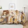 Soft Cotton Gauze Towel Blanket for Sofa Beds, Bedspread, Quilt, High Quality, New, 230*250 cm, Delicate Floral