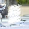 5x7 Inch Clear Arch Acrylic Sign with Stand-10 Pack Clear Blank Arched Acrylic Sheets with Holder, DIY Arch Sign Blank for Wedding Table Numbers