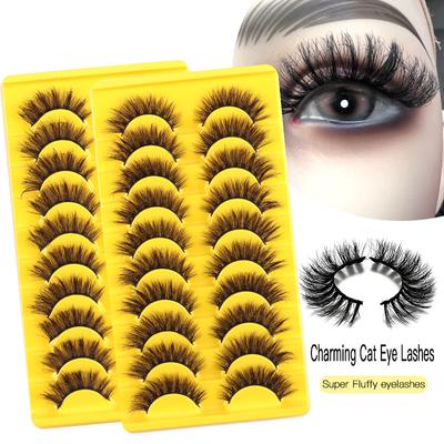 Neue Ankunft 3d Nerz Falsche Wimpern 10 Paar Chaotisch Gebratenes Haar Dicke Lockige Wimpern