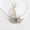 Yousheng Keychain Pendant Sparkling Rhinestones Inlaid Crown Design Key Holder with Lobster Clasp Lightweight Car Bag