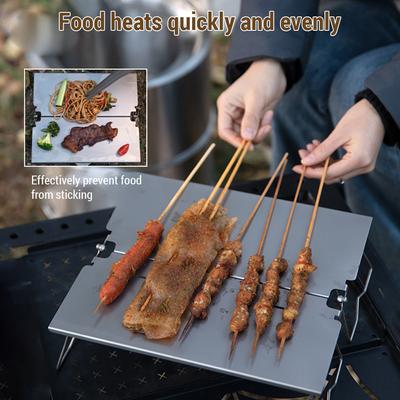 Ti BBQ Skládací táborové ohniště Grilovací stolek Kempingový grilovací stůl pro venkovní piknik, turistiku s batohem
