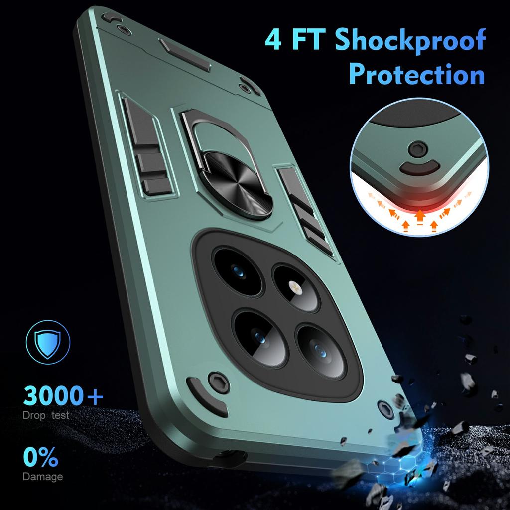 For Xiaomi Poco M8 Pro 5G/Redmi Note 15 Pro+ 5G (Global) Case PC + TPU Drop Defend Phone Cover with Ring Kickstand