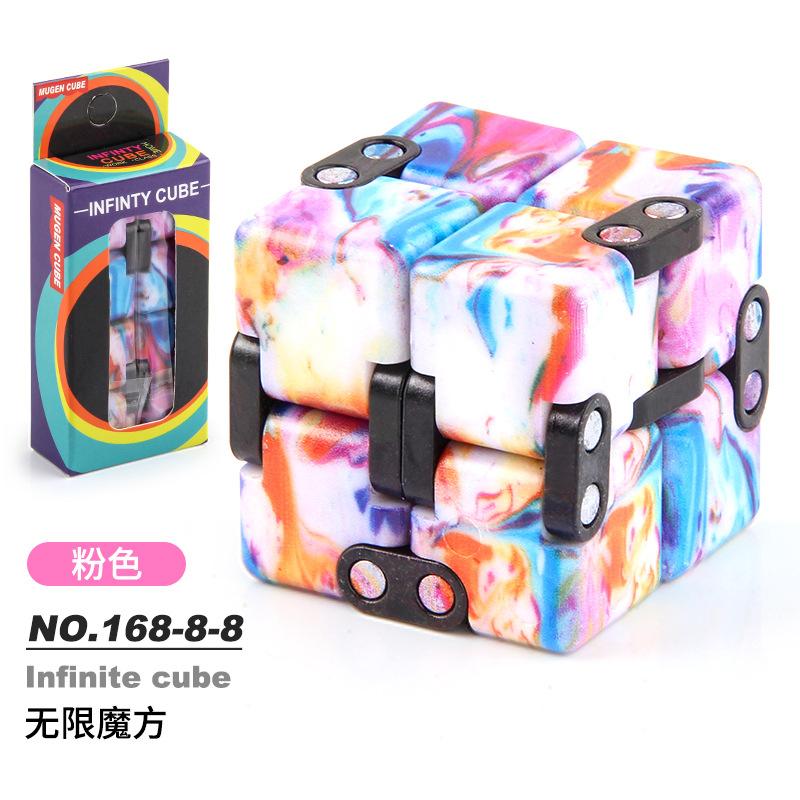 New Strange Decompression Toy Uv Printing Infinite Rubik'S Cube, Decompression Folding Variety Rubik'S Cube Fingertip Rubik'S Cube