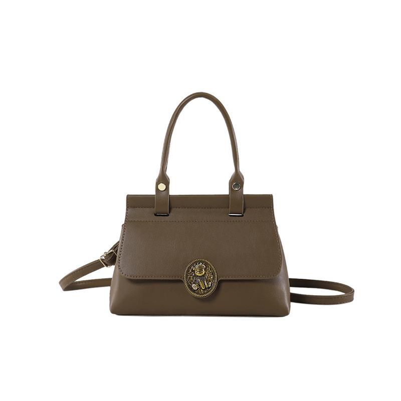 Modern Women s Handbags Wholesale New Trendy Street Style Handheld Small Square Bag 2024 Spring Fashion Casual Versatile Crossbody Bag коричневый