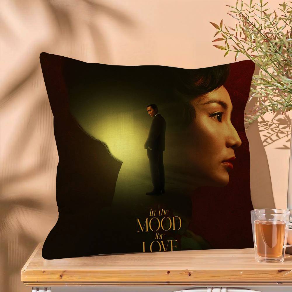 In The Mood for Love Wong Kar Wai Movie Maple Design Cushion Cover Happy Autumn Harvest Decor Holiday Decorati Pillow Cover