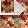 Set di 2 Tende Foglie d'Autunno Rosso Arancio Giallo Vivaci Motivo Foglie d'Autunno Caldo Accogliente Camera da Letto Soggiorno Decorazione Tenda Poliestere Perfetto Per Ottimo