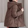 Plus Size L-5XL Fashion Female Coat Winter Jackets Hooded Loose Thick Warm Middle Age Women Parkas