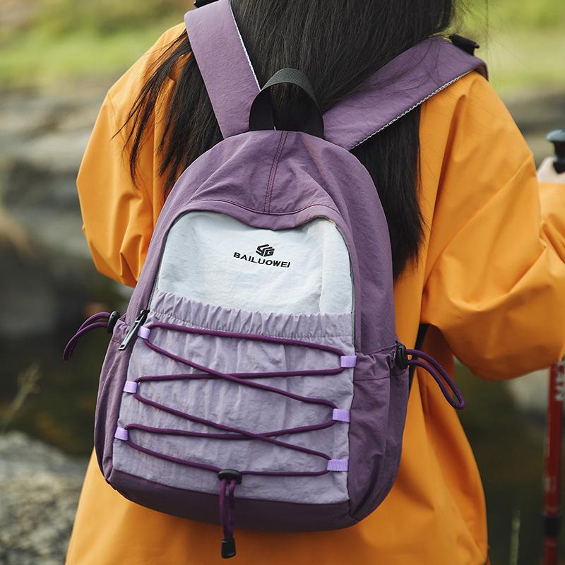 Schoolbag Simple Backpack 1011 New Female College Student School Bag Outdoor Sports Backpack Hiking Bag Short Travel Bag