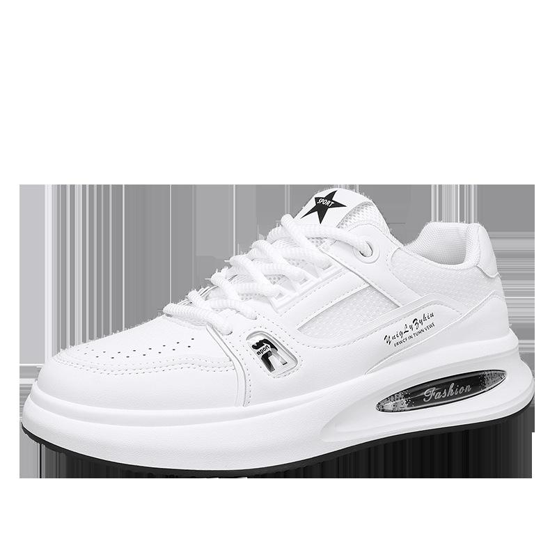 

Men s shoes platform breathable mesh spring and summer 2025 new trend fashion low-top lace-up casual student sports shoes 44