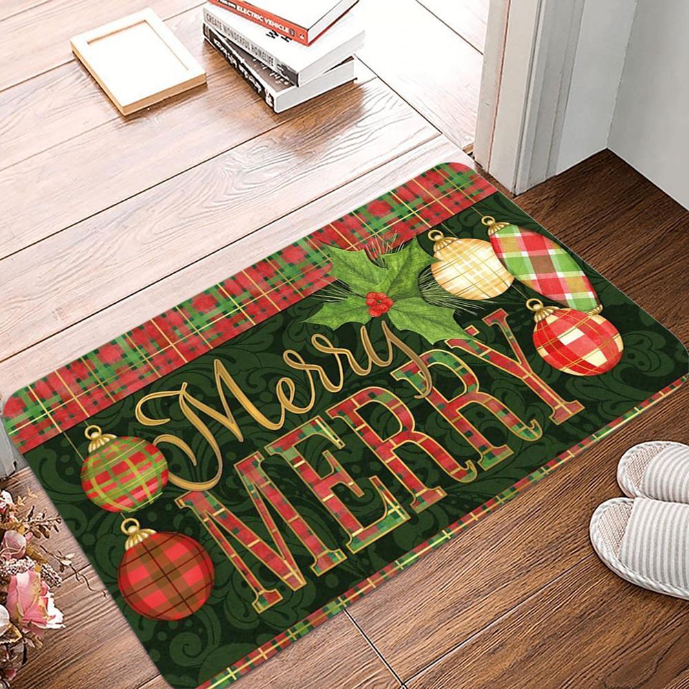 Christmas Door Mat Santa Claus Outdoor Carpet Merry Christmas Decorations For Home 2025 Navidad Xmas Ornament New Year 2026