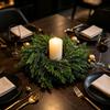 Christmas Simulation Plastic Pine & Berry Wreath - Festive Dining Table Decoration