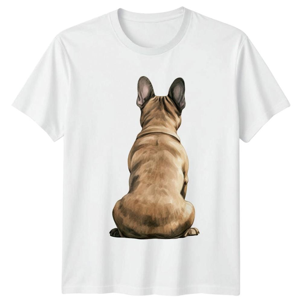 Realistic French Bulldog Sitting Back TShirt French Bulldog Dog S