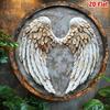 Vintage Angel Wing Metal Wall Art 8 Inch Rustic Iron Decor for Home Bar Kitchen Office