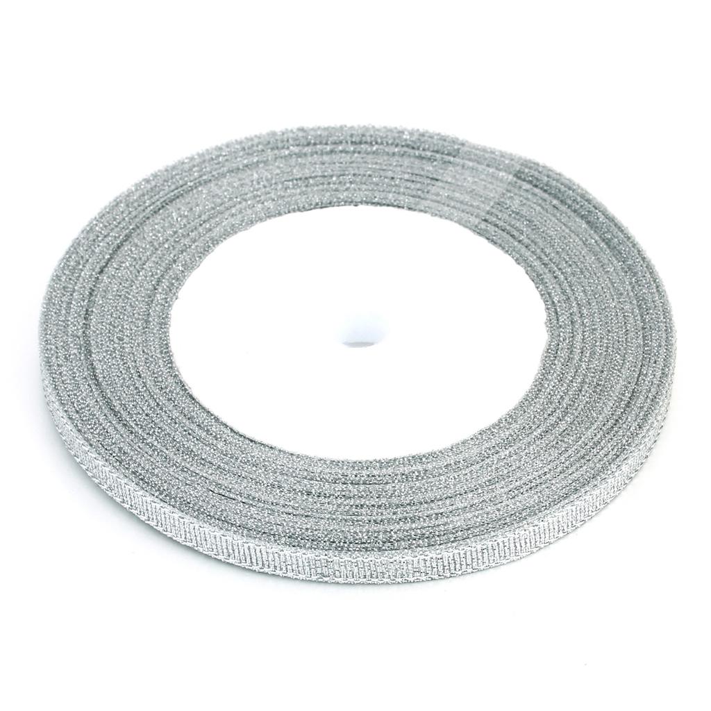 25 Yards/roll 6-50mm Gold Silver Ribbons Glitter Satin Ribbon For Crafts Cake Gift Packaging Supplies DIY Wedding Decoration