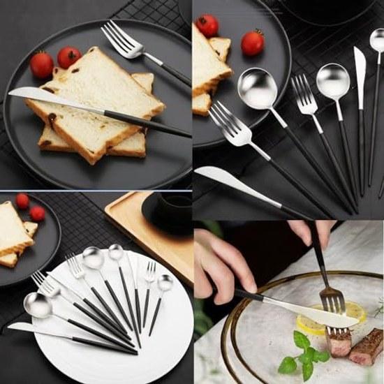 Nordic-style Cutlery Set 30 Pieces Spoon Fork Dish Knife Gold Plate Francfranc Stainless Steel Bento Camp Stylish Hygienic Durable Mirror Finish Safe