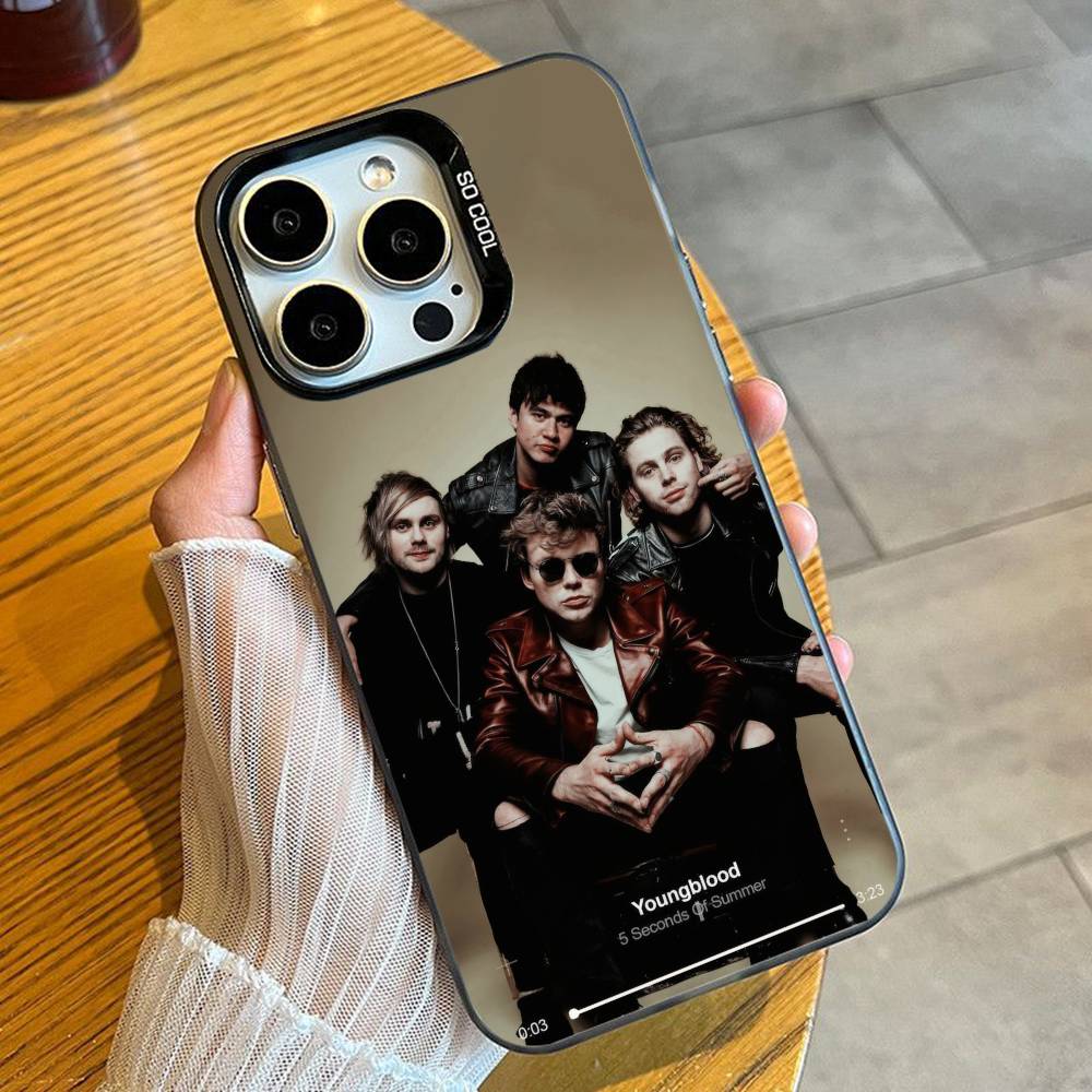 S-SecondS of SummerS 5SOS-Fans Phone Case For iPhone 16 17 15 14 12 13 Pro Max Black Candy Matte Shockproof Cover