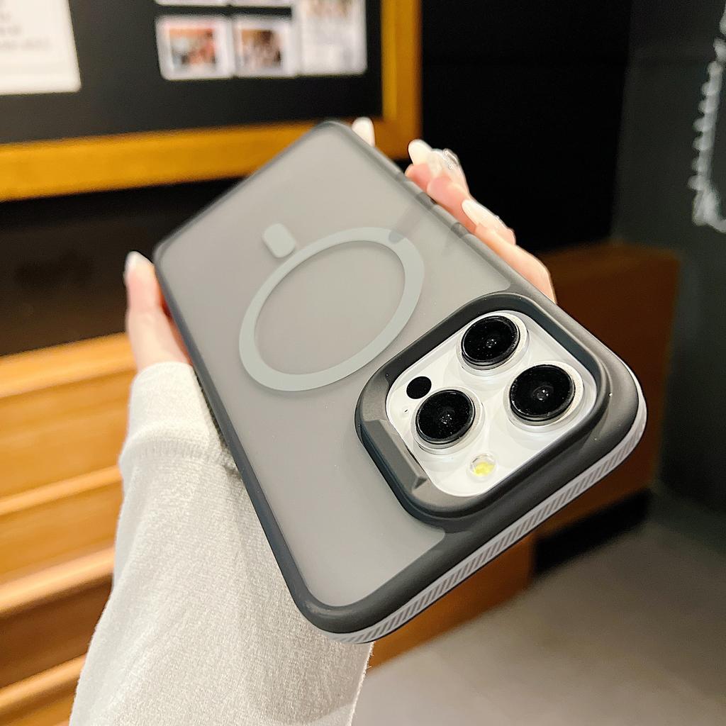 Applicable To Apple 16 ProMax Skin-sensitive Magnetic Suction Phone Case Iphone15 Shield Armor Matte 14 Anti Fall 13 Protective Cover