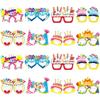 Paper Birthday Party Glasses Decorative Props Kids Adult Celebration Costume Accessory Fun Photo Booth Prop