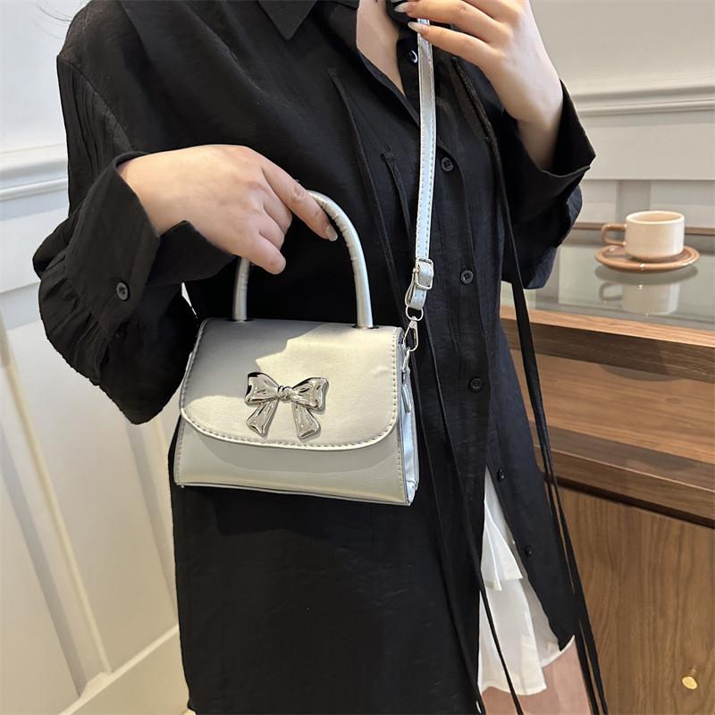 Elegant Versatile Handheld Square Bag For Women Fashionable Bowknot Shoulder Bag