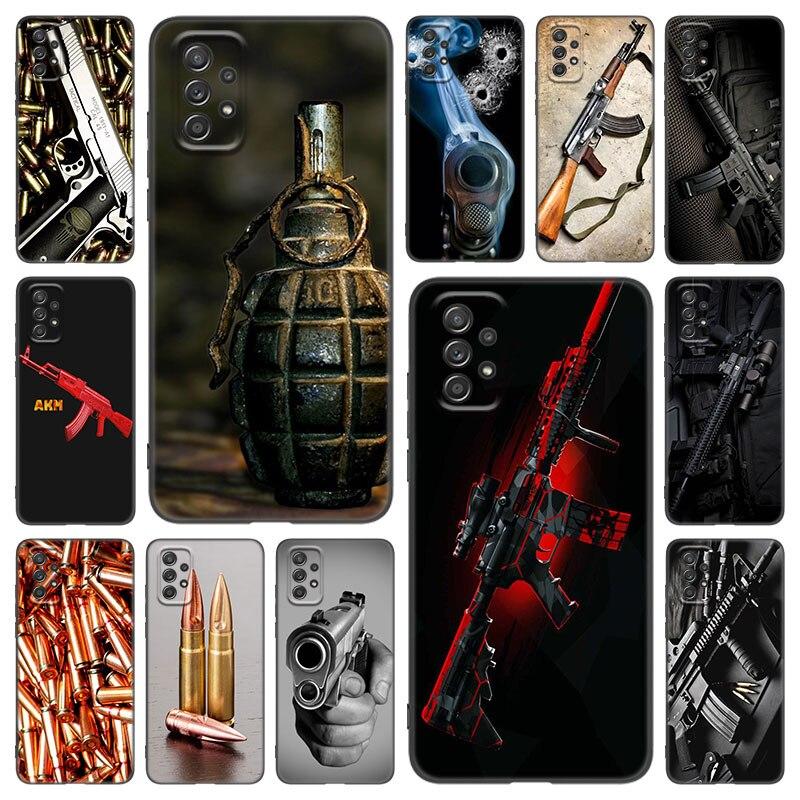 

Чехол для телефона в стиле милитари с оружием для Samsung Galaxy A21 A30 A50 A52 S A13 A22 A23 A32 A33 A53 A73 5G A12 A31 A51 A70 A71 A72