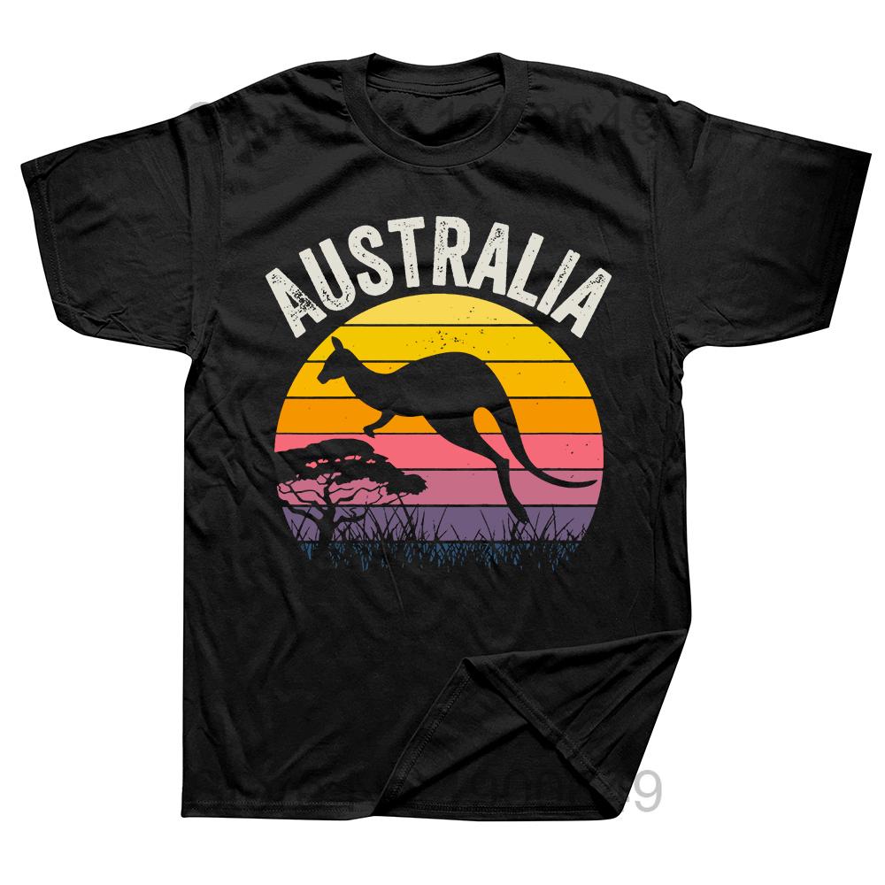 Funny Vintage Retro Kangaroo T Shirts Summer Style Graphic Cotton Streetwear Short Sleeve Birthday Gifts Tshirt Unisexs Clothing