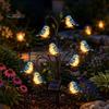 Backyard Fairy Tale Ornaments Outdoor Solar Pathway Light, Bird-shaped Stump Decorative Garden Stake with Warm Path Lights LED Lights, Waterproof