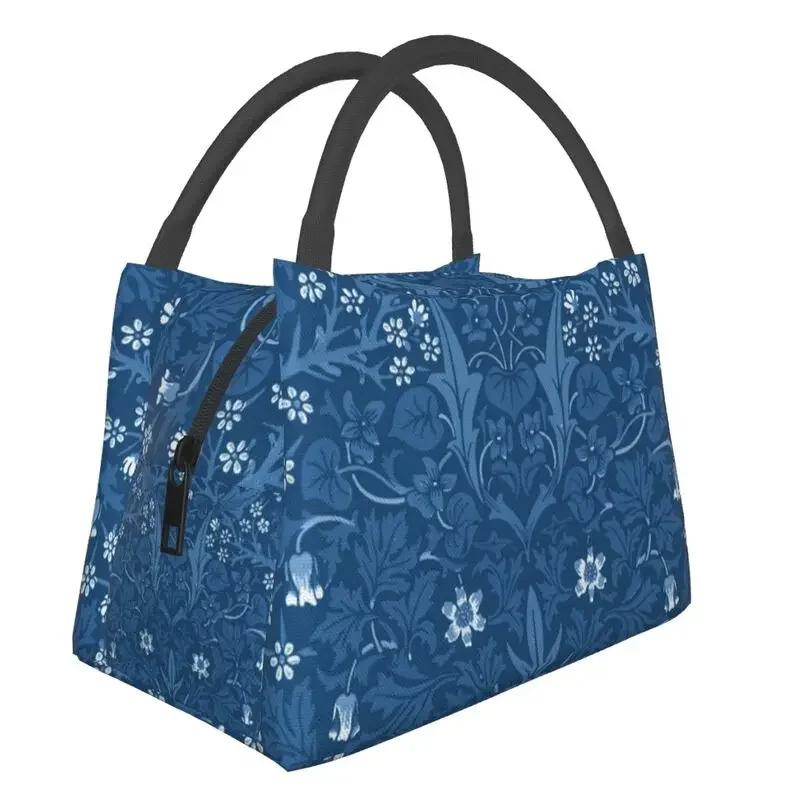 William Morris Insulated Lunch Bag for Women Portable Snakeshead Cooler Thermal Lunch Box Beach Camping Travel Shoulder Bag