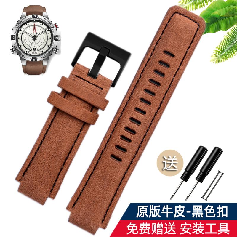 

Для годинника TIMEX Матовий Шкіряний Нейлоновий Ремінець T2N739 T2N720 T2N721 TW2T76300 Водонепроникний Зовнішній Ремінець для Годинника 24x16мм 24mmx16mm