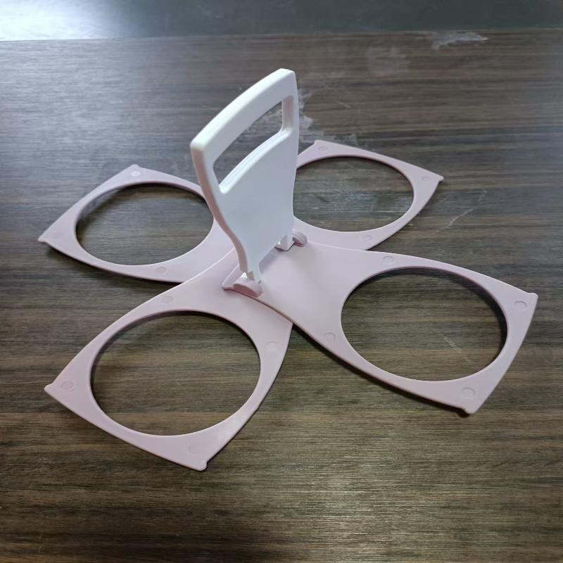 4 Cups Foldable Carousel Holder Coffee Cup Handle Drinking Bottle Bracket Portable Anti Scalding Camping Party Bar Home