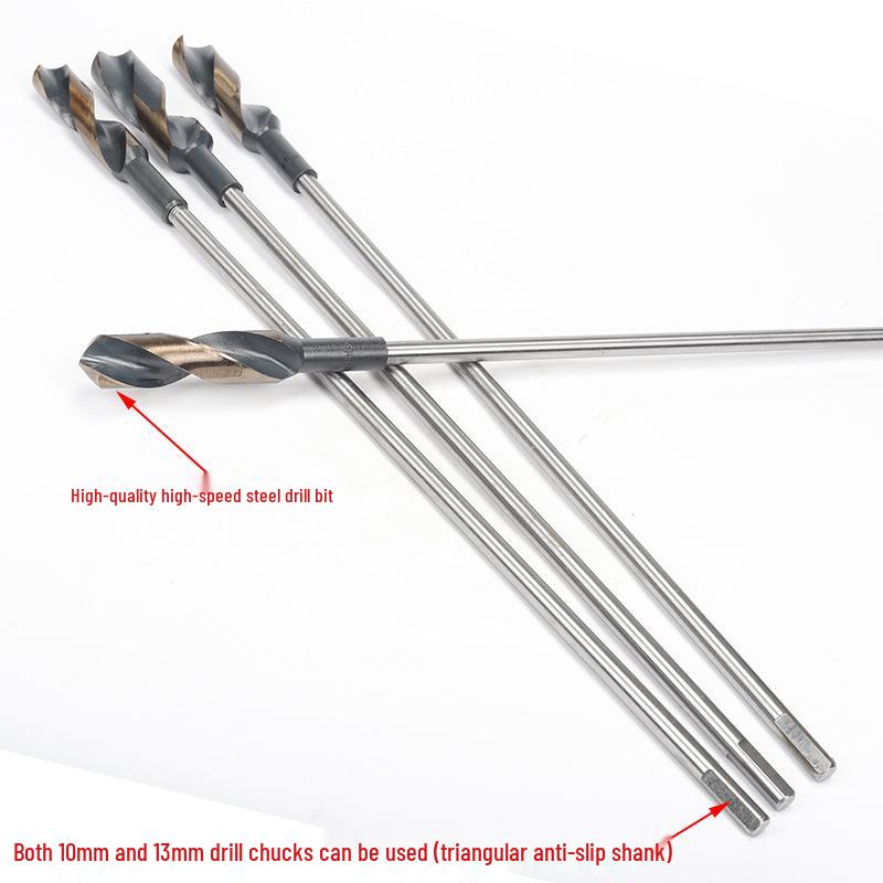 1-Meter Extra Long Twist Drill Bit with Small Shank for Deep Hole Woodworking and Tree Drilling