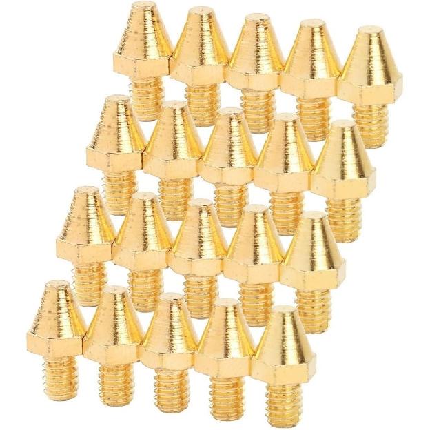 Kompatibel mit Harley Offroad Style Fußrasten Trittbretter Bremspedalauflage Goldene MX Fußrasten Stacheln Motorrad Ersatz-Fußrasten Stifte Nieten(50 Stück