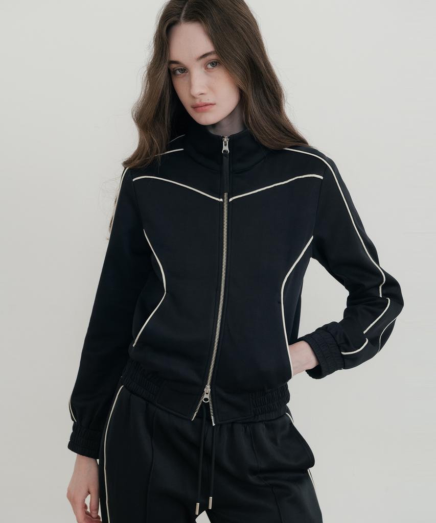 Ssin And Lee (W) Nuage Lounge Jersey Jacket Black