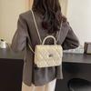Rhombus embroidery thread small bag women's new popular texture chain shoulder messenger bag backpack