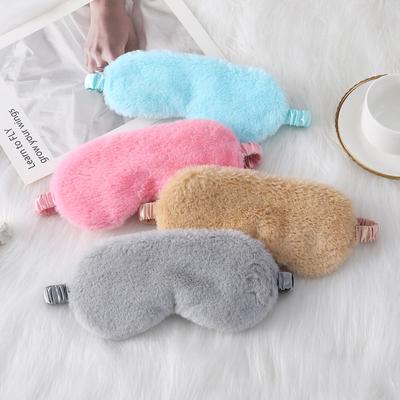 Plush Sleep Eye Mask for Aldults To Sleep Better Light Proof Night Eye Cover Soft and Skin-friendly Silk Eye Patches Health Care