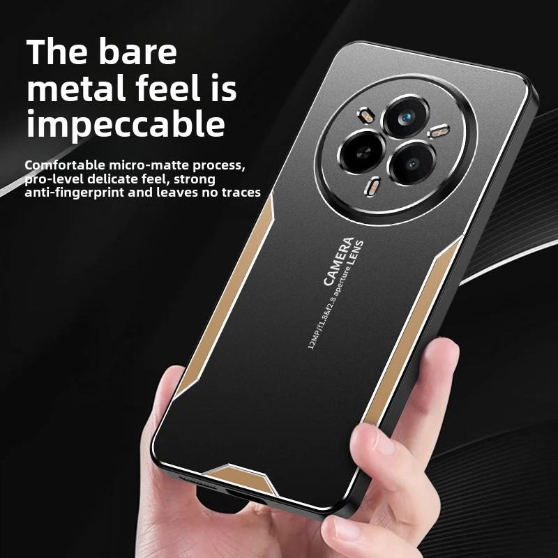 Custodia Posteriore Opaca in Lega di Alluminio Metallo di Lusso Per OPPO Realme 14 13 12 Pro Plus Fredda al Tatto Cover Protettiva Antiurto per Telefono