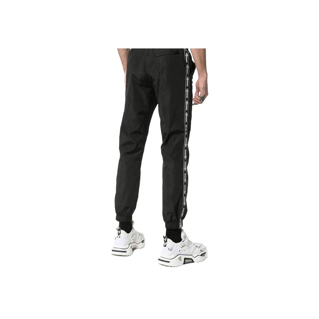 Off-White Solid Color Elastic Waist Joggers Regular Fit Men bottoms Black OMCA090S19A230011000