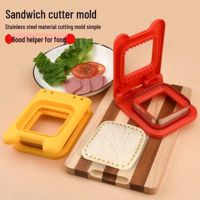 Quadratisches Sandwich- und Kuchenausstechform-Set aus Edelstahl