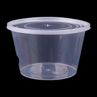 Disposable Round Plastic Food Container with Lid