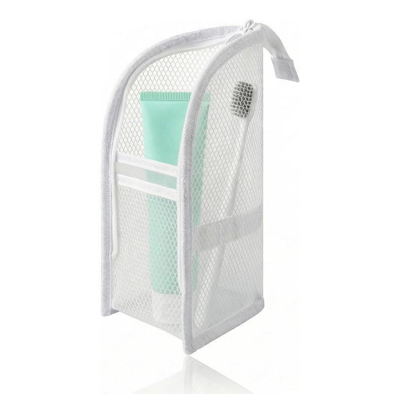 1/2/4Pcs Portable Eva Travel Foldable Toothbrush Cosmetic Organizer Standing Mesh Toiletry Bag Women Bathroom Storage Pouch