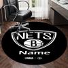 Custom Name Brooklyn Nets Printed Round Rug Carpet Chair Rug Area Rug Entryway Doormats,for Office Chair Living Room Bedroom Kitchen Room.
