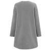 Women's Round Neck Coat Casual Fleece Coat Vintage Solid Color Long Sleeve Single Breasted for Office Party