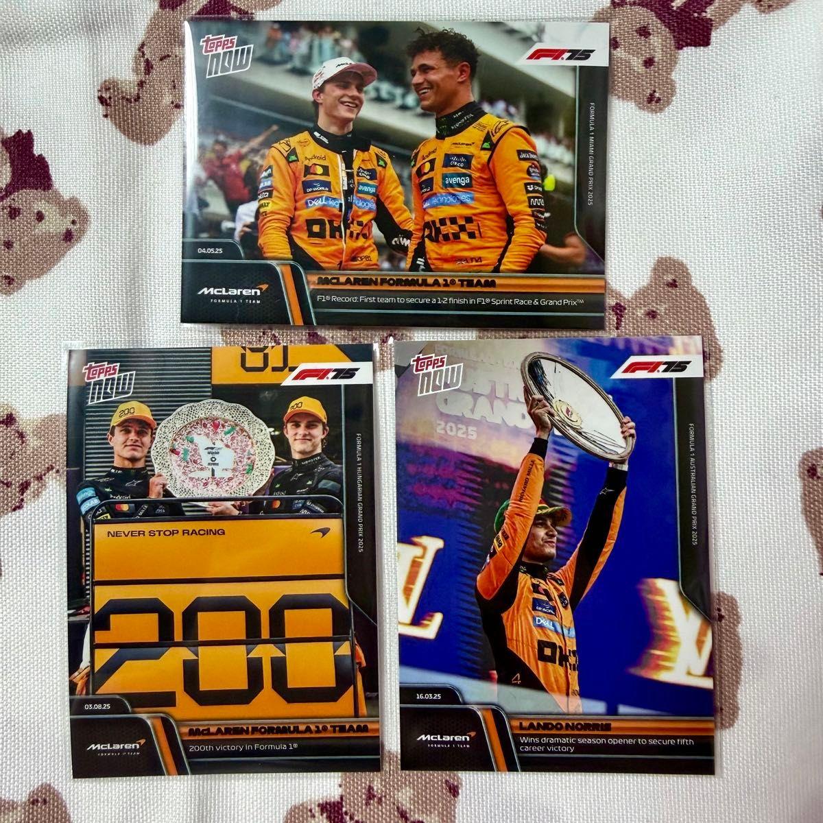 Used Topps NOW F1 Lando Norris Oscar Piastri